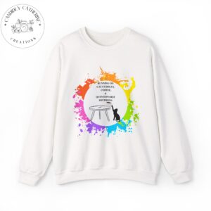 Cat Cuddles and Coffee-Unisex Pullover Sweatshirt